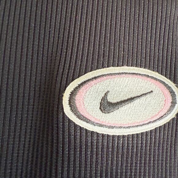 Nike Pants Wide Leg Women Medium Black Comfort Flattering Ribbed Dark Academia - Picture 9 of 10